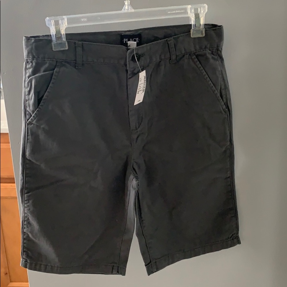 NWT Boys Grey Chino Shorts Size 16